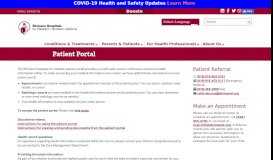 
							         Patient Portal – Shriners Hospitals for Children — Northern California								  
							    