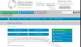 
							         Patient Portal | Sierra Pacific Orthopedics								  
							    