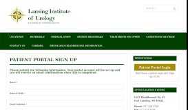 
							         Patient Portal Sign Up – Lansing Institute of Urology								  
							    