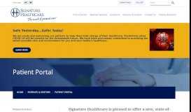 
							         Patient Portal - Signature Healthcare								  
							    
