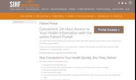 
							         Patient Portal - SIHF Healthcare								  
							    