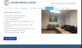 
							         Patient Portal – SKYLINE MEDICAL CENTER								  
							    