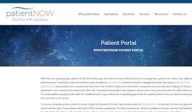 
							         Patient Portal Software - PatientNOW								  
							    