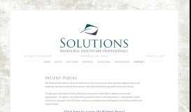 
							         Patient Portal — Solutions Behavioral Healthcare Professionals								  
							    