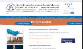 
							         Patient Portal - South Florida Institute of Sports Medicine								  
							    