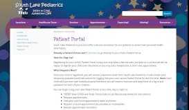 
							         Patient Portal | South Lake Pediatrics								  
							    