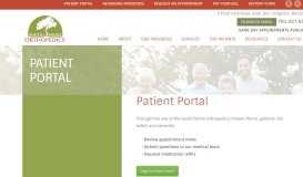 
							         Patient Portal - South Shore Orthopedics								  
							    