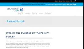
							         Patient Portal - Southwest Care Center								  
							    