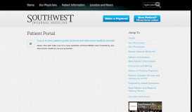 
							         Patient Portal « Southwest Internal Medicine								  
							    