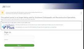 
							         Patient Portal - Southwest Orthopaedic and Reconstructive Specialists								  
							    