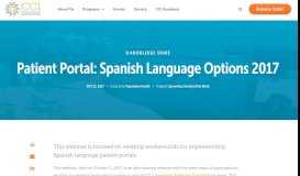 
							         Patient Portal: Spanish Language Options 2017 - Center for Care ...								  
							    