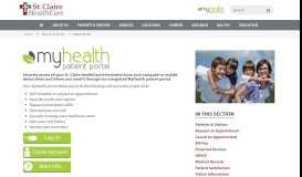 
							         Patient Portal | St. Claire HealthCare								  
							    