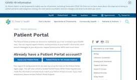 
							         Patient Portal - St. Peter's Health								  
							    