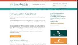 
							         Patient Portal - State of Franklin Healthcare Associates								  
							    