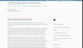 
							         Patient Portal – Stone Creek Family Medicine								  
							    