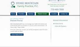 
							         Patient Portal - Stone Mountain Family Practice, P.C.								  
							    