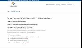
							         Patient Portal - Sullivan County Community Hospital								  
							    