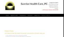 
							         Patient Portal - Sunrise Health Care								  
							    
