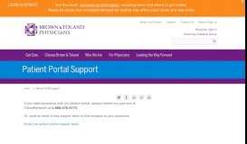 
							         Patient Portal Support | Brown & Toland								  
							    