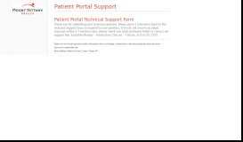 
							         Patient Portal Support - Mount Nittany Health								  
							    