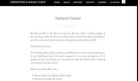 
							         Patient Portal - Swofford & Halma Clinic								  
							    