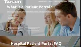 
							         Patient Portal - Taylor Regional Hospital								  
							    