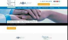 
							         Patient Portal | Texas Comprehensive Spine Center								  
							    