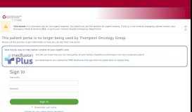 
							         Patient Portal - Thompson Oncology Group - Medfusion								  
							    