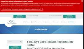 
							         Patient Portal - Total Eye Care								  
							    