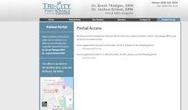
							         Patient Portal - Tri-City Foot and Ankle Center								  
							    