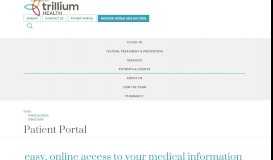 
							         Patient Portal - Trillium Health - Rochester, NY								  
							    