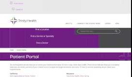 
							         Patient Portal - Trinity Health, Livonia, Michigan (MI)								  
							    