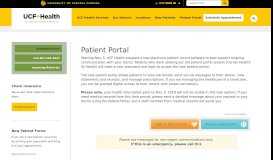 
							         Patient Portal | UCF Health |Doctors in Orlando, Lake Nona								  
							    