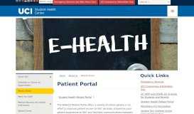 
							         Patient Portal | UCI Student Health Center - Irvine								  
							    