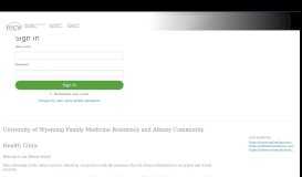 
							         Patient Portal - University of Wyoming Family Medicine Residency								  
							    