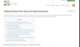 
							         Patient Portal User Account Administration - PCC Learn								  
							    