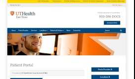 
							         Patient Portal | UT Health East Texas								  
							    