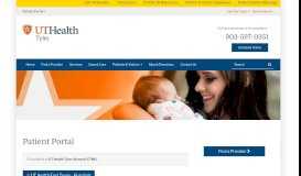 
							         Patient Portal | UT Health Tyler								  
							    