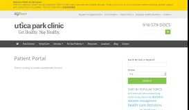 
							         Patient Portal | Utica Park Clinic								  
							    