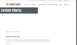 
							         Patient Portal - UTMC - Knoxville								  
							    