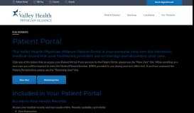 
							         Patient Portal | Valley Health Physician Alliance								  
							    