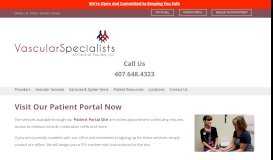 
							         Patient Portal | Vascular Specialists of Central Florida								  
							    