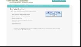 
							         Patient Portal - Victor Health Associates								  
							    