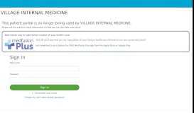 
							         Patient Portal - VILLAGE INTERNAL MEDICINE - Medfusion								  
							    