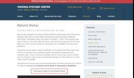 
							         Patient Portal - Virginia Eyecare Center								  
							    