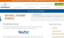 
							         Patient Portal : Virginia Hospital Center								  
							    