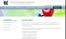 
							         Patient Portal | Waco Cardiology Associates								  
							    