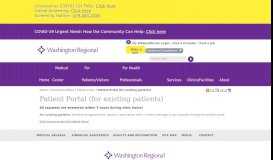 
							         Patient Portal | Washington Regional Medical Center								  
							    