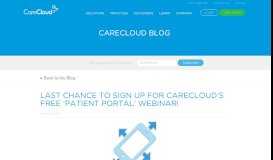
							         Patient Portal Webinar: CareCloud Webinar Teaches Providers Ins ...								  
							    