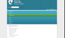 
							         Patient Portal | West County Health Centers								  
							    
